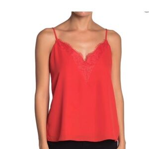 Women's Red Lace Trim Cami Top Socialite Nordstrom’s